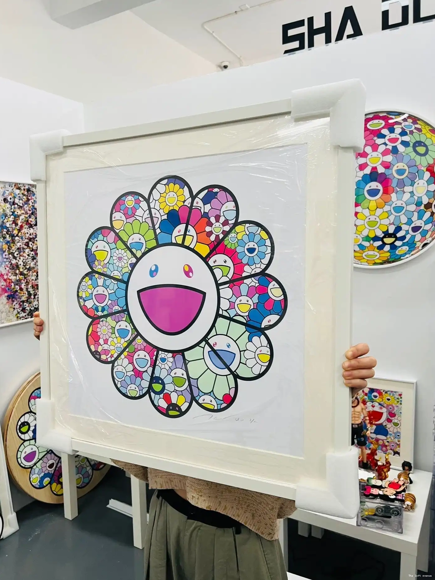 FRAME COLOR FLOWERS PASTEL MURAKAMI WALL 0701